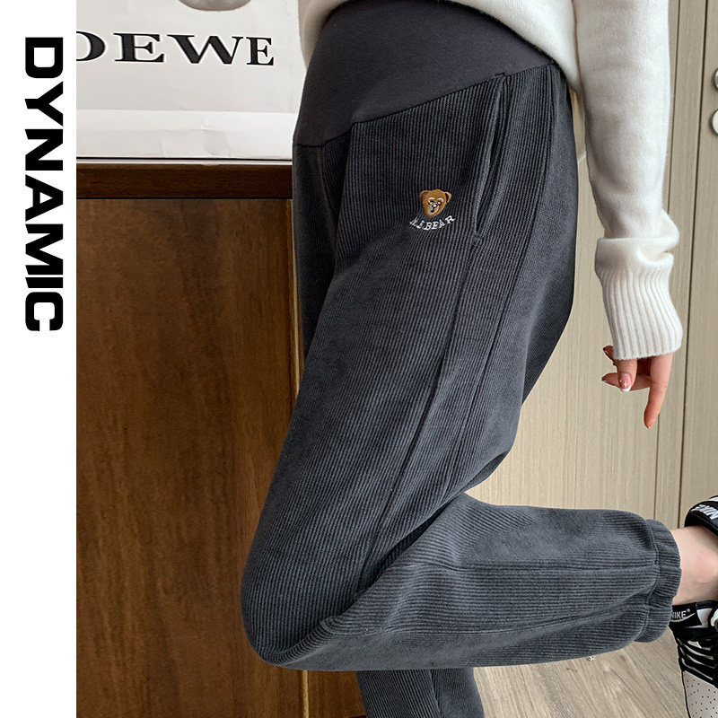 孕妇裤春秋外穿小个子春季卫裤2023新款外穿裤子秋冬加绒束脚长裤