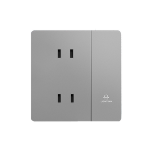 86型一开四孔插座双控开关面板暗装电源墙壁二二插四眼10a家用4孔