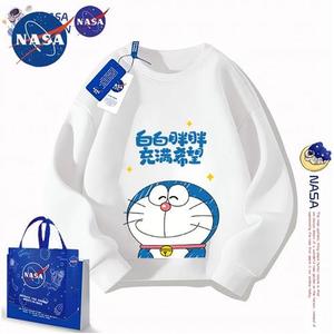 NASA潮牌NASA儿童圆领卫衣男女童秋冬款哆啦a梦2023新款可爱长袖