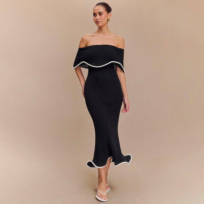 Strapless and backless sexy dress抹胸露背包臀性感修身连衣裙