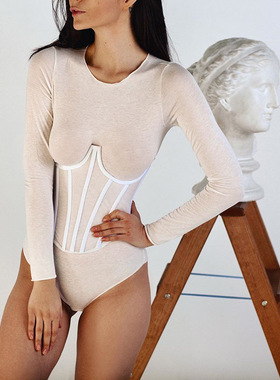 Tunic vest fishbone tight-fitting breast wrap  束腰鱼骨裹胸