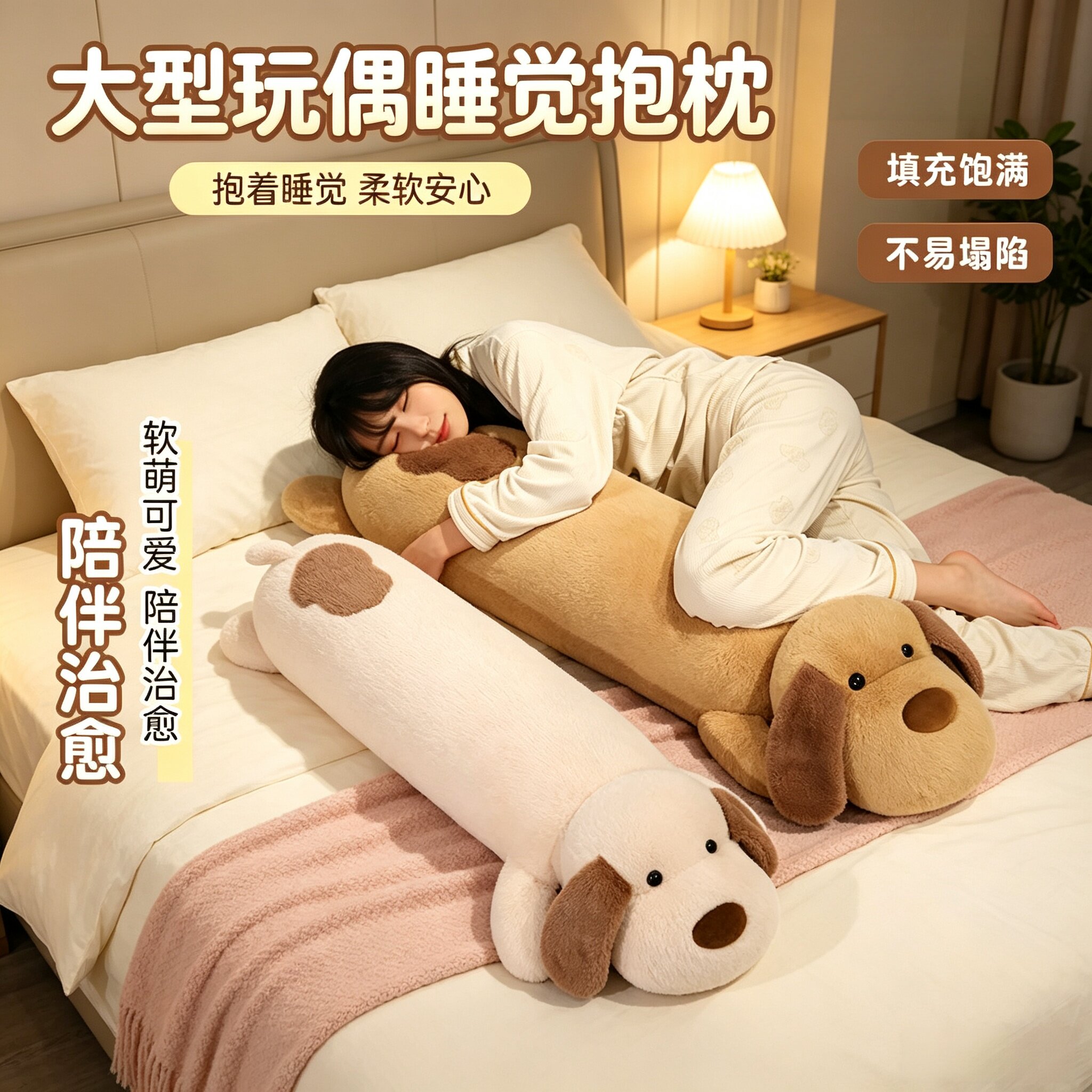 大型玩偶睡觉抱枕柔软长图片