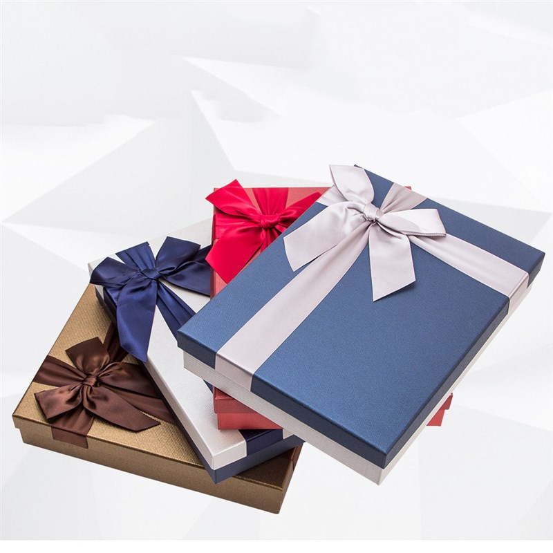 新年礼盒天地盖蝴蝶结伴手礼盒化妆品首饰生日包装盒创意纸盒空盒