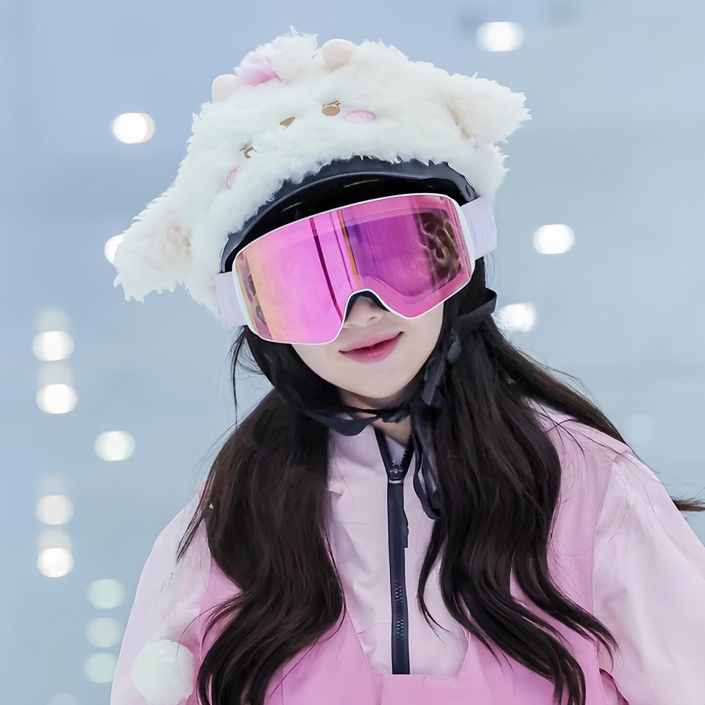 滑雪头盔装饰帽套顶部配图片