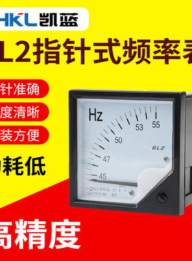 6C2 6L2频率表0-50HZ赫兹表直流DC10V型4-20MA电流电压表45-55HZ