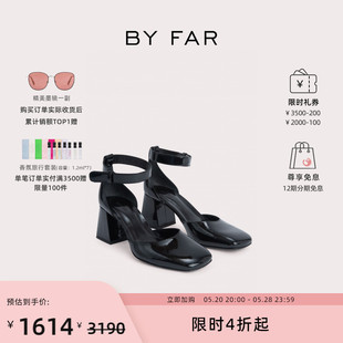 Judy漆皮牛皮革时尚 女 高跟凉鞋 FAR 礼物 粗高跟鞋