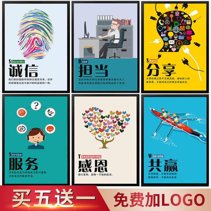 企业文化办公室会议室文化墙宣标语
