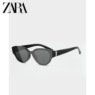 zara2026新款杨树林太阳眼镜女街头潮猫眼墨镜防紫外线高级感男