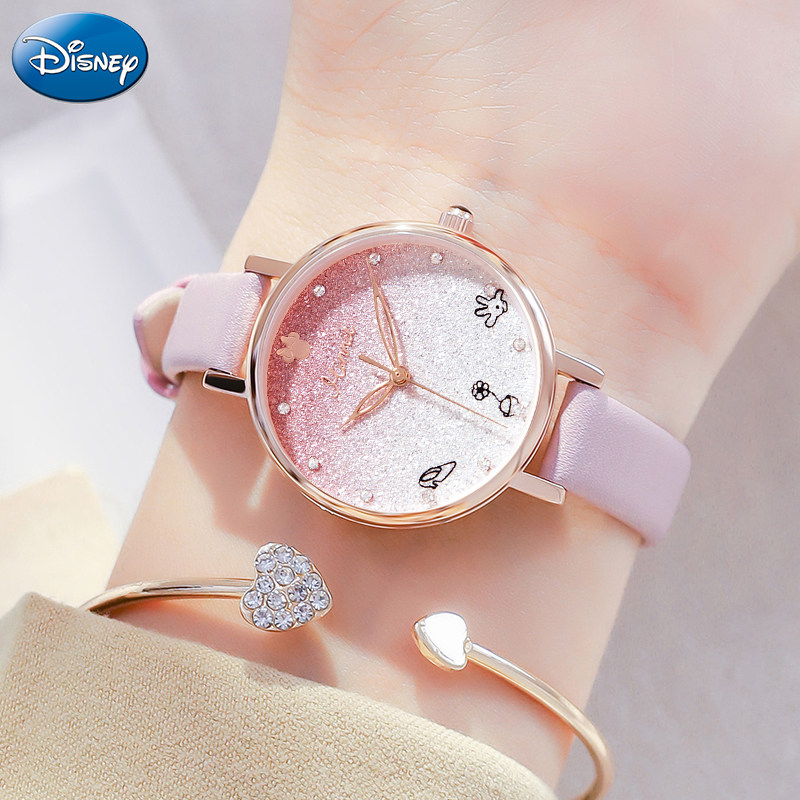 迪士尼手表女款 学生小众轻奢女士高级感满天星520礼物送女朋友