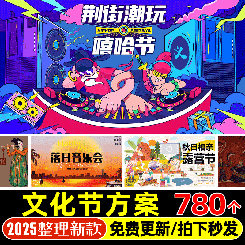 2025新品文化节创意旅营销活动执行手册设计策划PPT方案提案模版