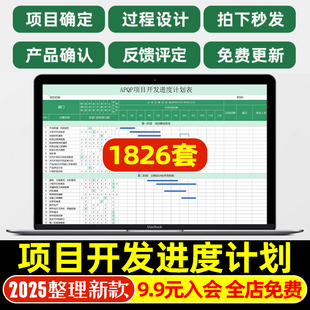 项目开发进度（APQP）计划表Excel表格模板数据报表图表