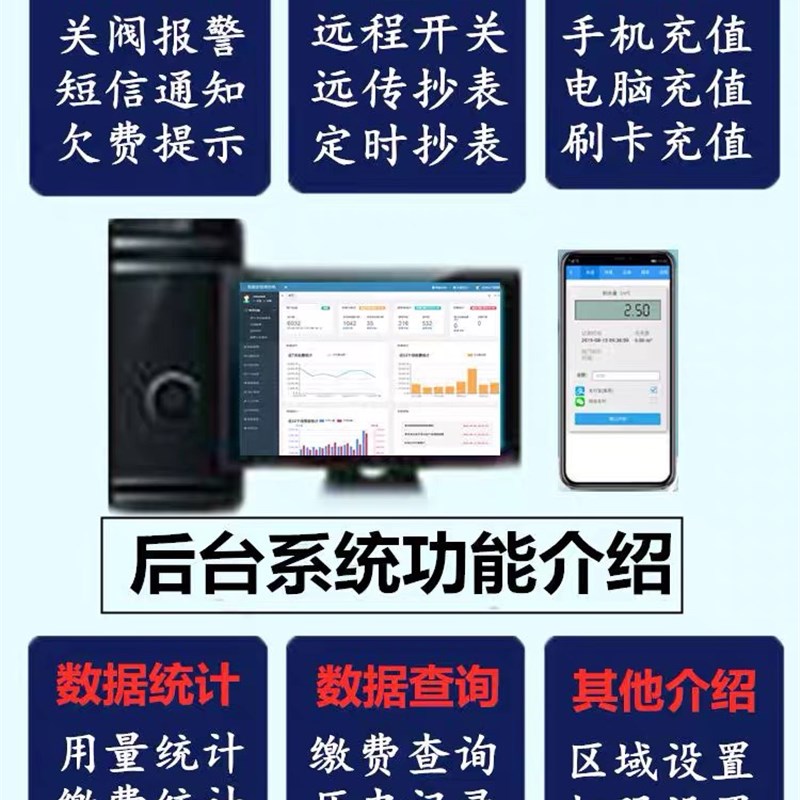 大口径IC卡水表刷插卡式智能无线预付费DN100/DN50农灌洒水车水表