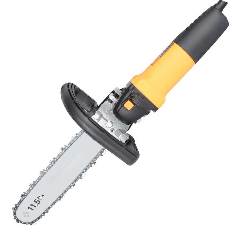 角磨机改装神器手磨机转电链锯伐木锯磨光机改手持电锯电链锯二代