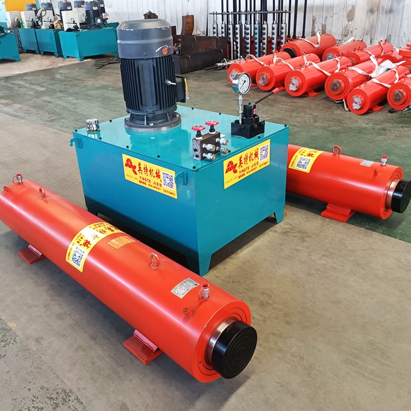 200300400500电动顶管千斤顶220v大吨位液压油缸双向液压缸100吨