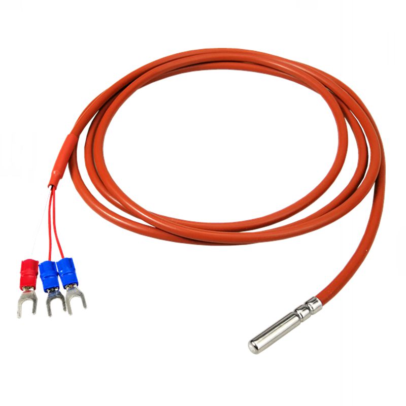 PT100铂热电阻硅胶耐高温防水滚口探头 PT100高精度温度传感器