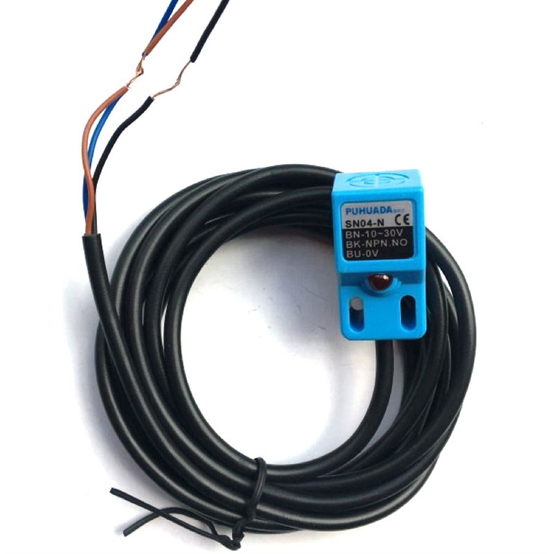 三线小方形接近开关SN04-N BN-10~30V NPN NO常开 金属感应传感器