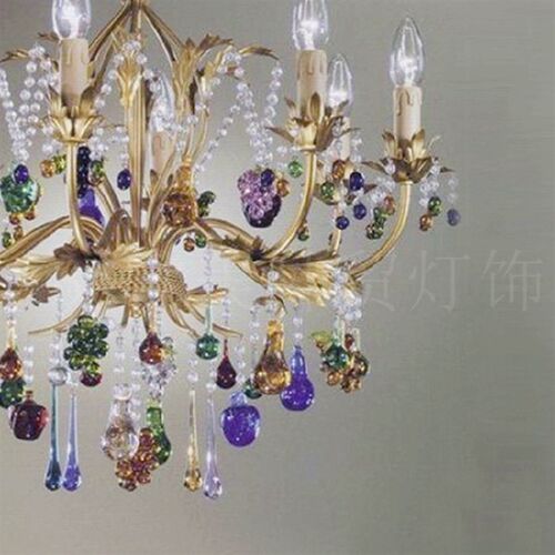 ABe爱贝灯饰 花蓝彩色水晶吊灯 法式欧式奢华复古别墅卧室客厅灯