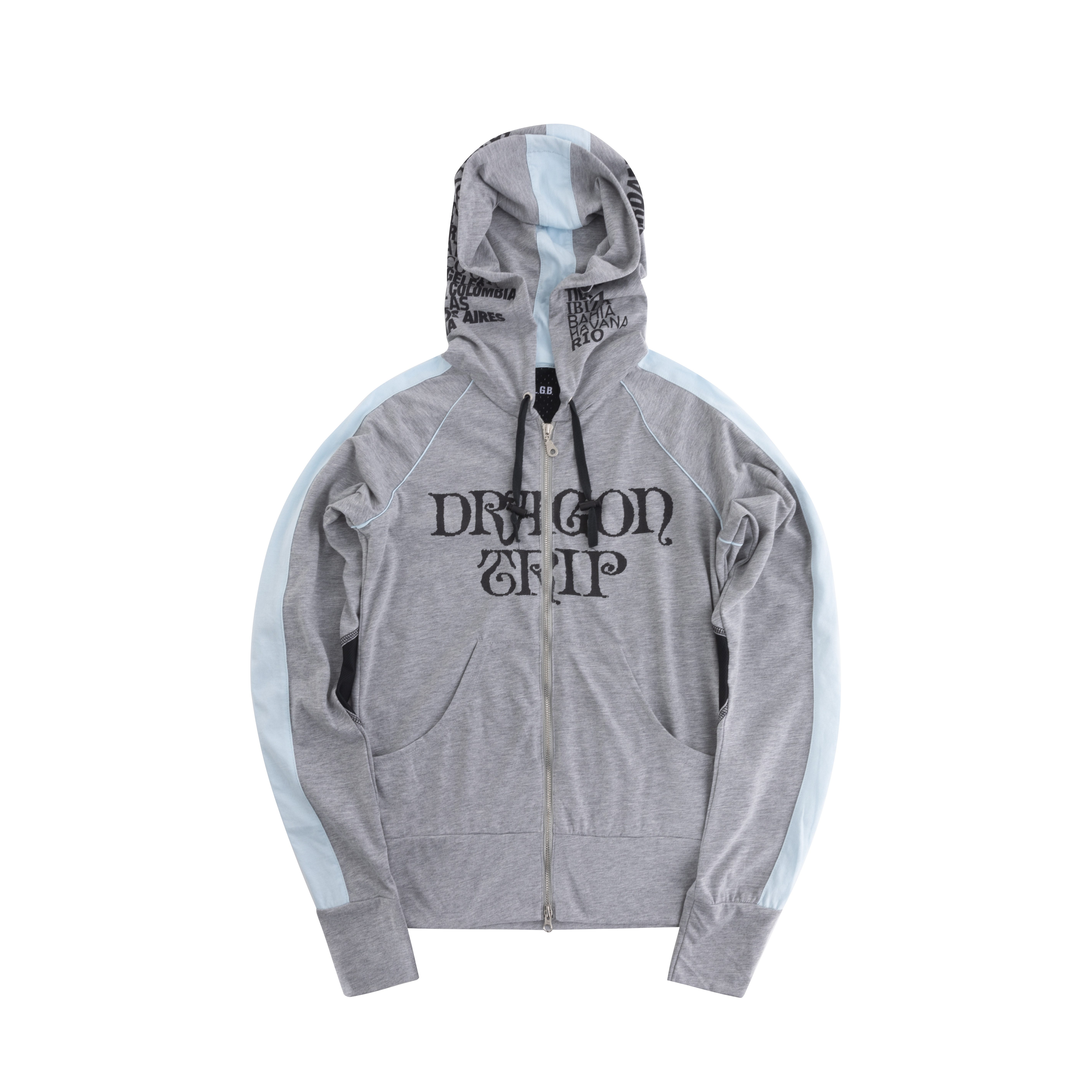 thumbnail for Torn Paradise TEAR LGB Grey Dragon Journey Dragon Print Zip Jacket Jacket Visual Department Subculture UC