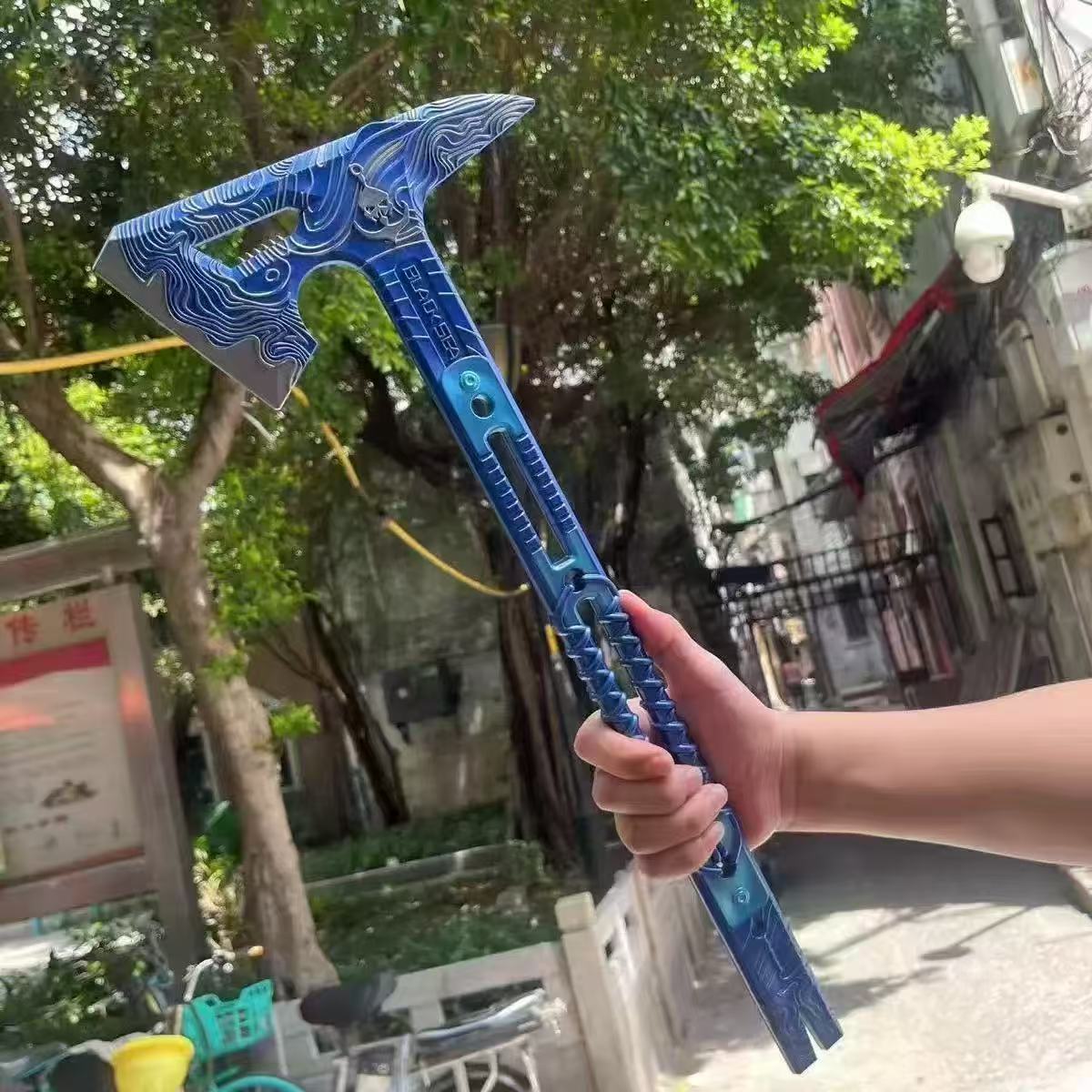 三角洲行动黑海战斧游戏道具模型塑料材质未开刃安全模型玩具摆件