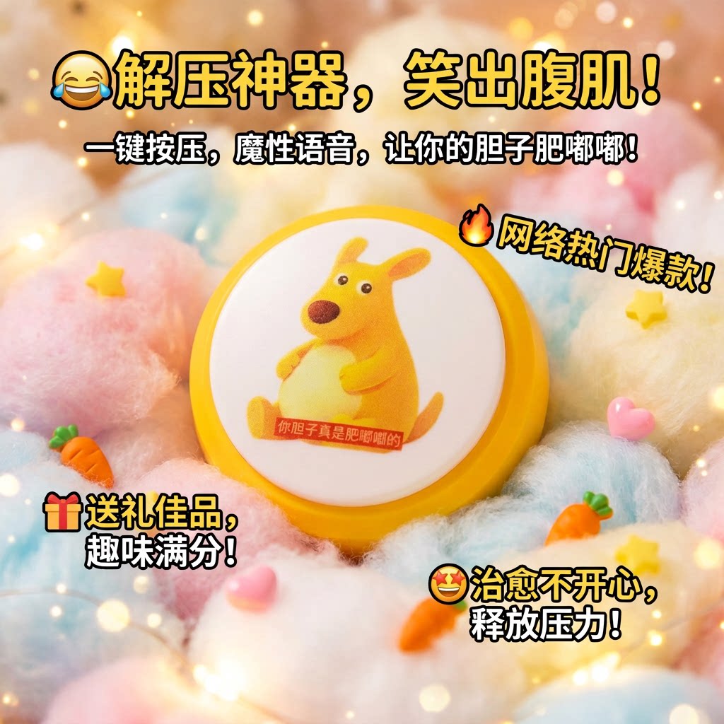 爆款美团老鼠表情包音效按键解压玩具搞笑语音创意减压按钮玩具