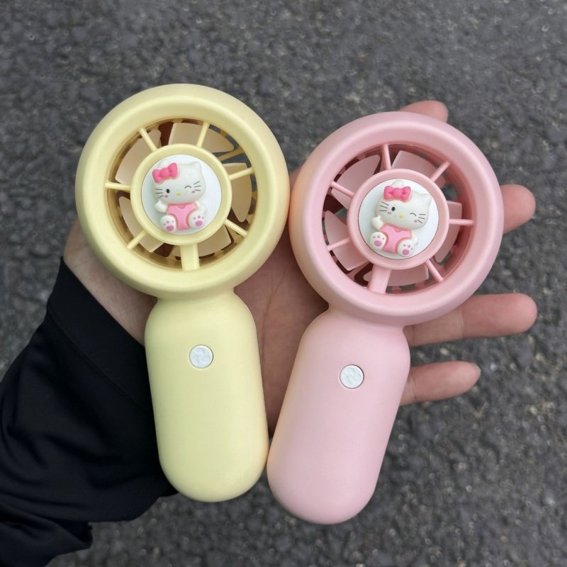 kitty猫随身携带迷你马卡龙色学生宿舍电扇新款手持usb充电小风扇