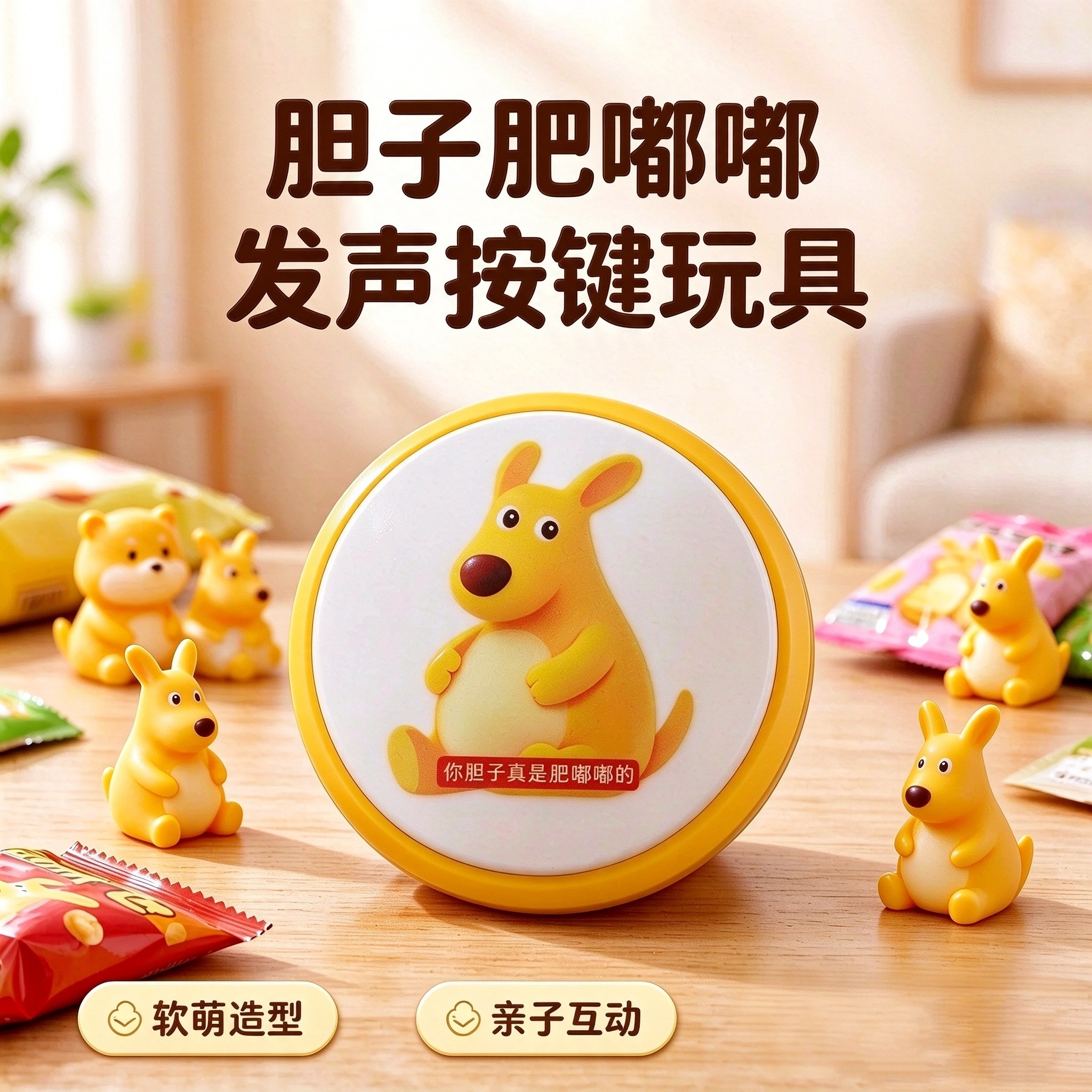 【胆子真是肥嘟嘟】新款表情包音效按键解压玩具桌面装饰摆件公仔