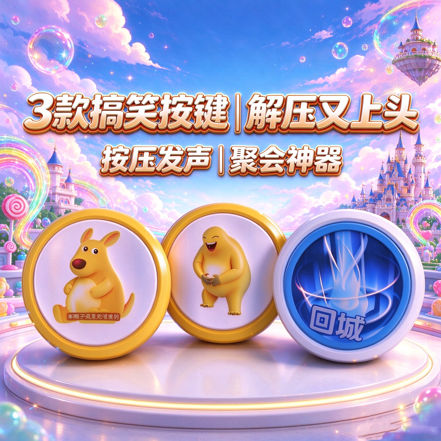 肥嘟嘟奶龙大笑回城语音按钮玩具