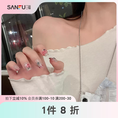 洛丽莲娜短梯萌趣手工穿戴甲美甲贴 839550