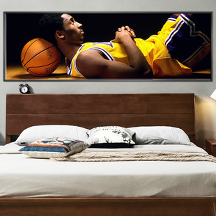 NBA湖人科比挂画球星纪念球衣装饰画客厅卧室床头男孩房间墙壁画