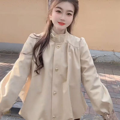 巨好看的早秋卡其色短款外套