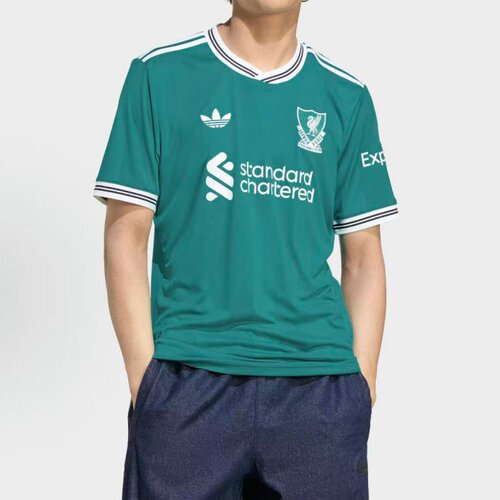 adidas originals x LIVERPOOL速干修身套头短袖足球衣男款JV6428