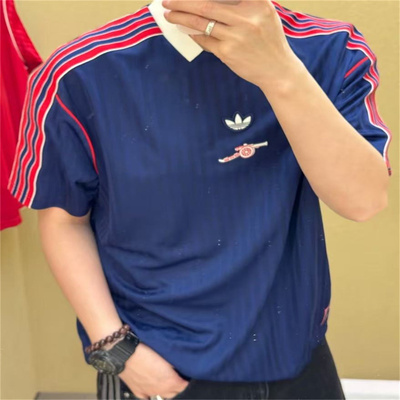 adidas originals Gender舒适休闲运动柔软短袖T恤男款蓝色JF0546