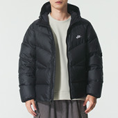 Nike 耐克男子舒适百搭防风保暖连帽运动休闲羽绒服HQ7791 011