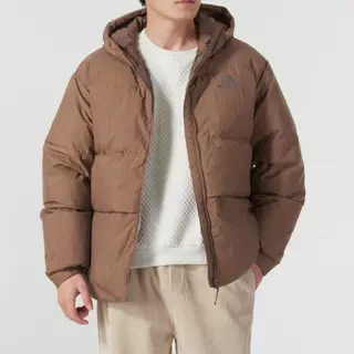 阿迪男子连帽保暖羽绒服
