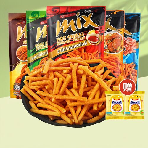 小零食泰国进口香辣vf脆脆条虾条