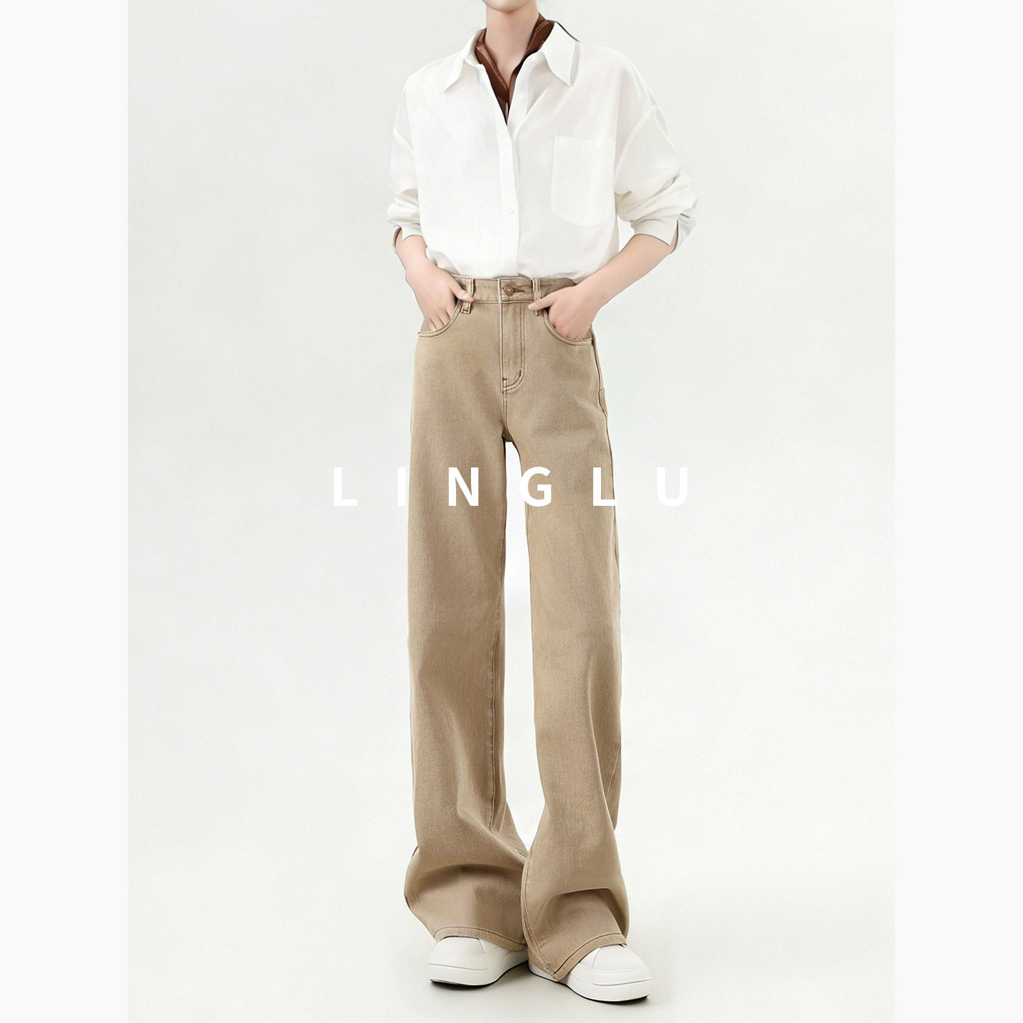 【生图长腿】窄版直筒牛仔裤子女春款2026新款通勤显瘦弹力烟管裤