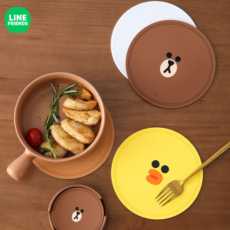 LINE FRIENDS卡通防烫餐垫防水垫家用防滑锅垫餐桌垫子隔热杯垫,餐饮具,餐垫,淘宝优惠券,粉丝福利购,淘宝优惠卷