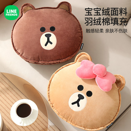 LINE FRIENDS抱枕被子两用加厚冬季毯办公室午睡二合一枕汽车靠枕