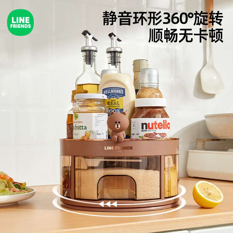 LINE联名款双层厨房旋转盘