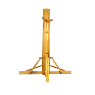 叶问木人桩咏春拳家用简易桩立式三角支架木人桩练功练武训练木桩