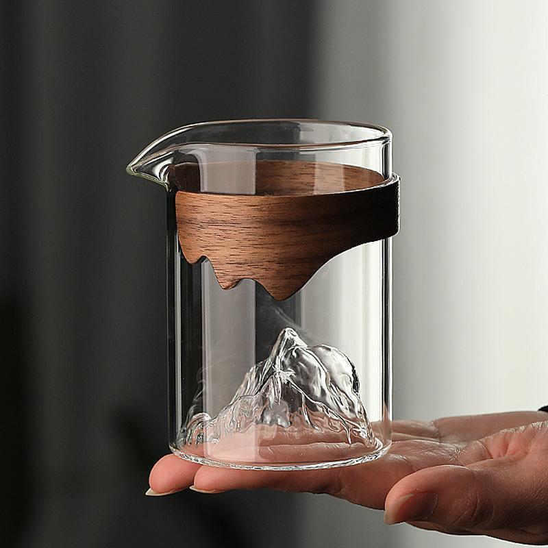 观山公道杯玻璃分茶器日式高档耐热透明倒茶公杯防烫功夫茶喝茶