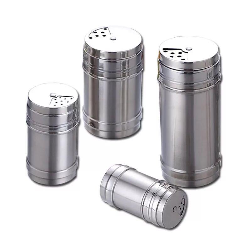 调料瓶烧烤调料罐不锈钢调味瓶带孔胡椒辣椒粉瓶孜然盒撒料牙签瓶