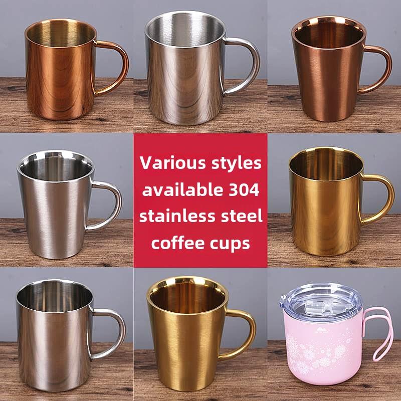 欧洲啤酒杯316不锈钢双层隔热水杯创意咖啡杯冷饮果汁杯防摔杯