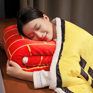 搞笑袈裟毯子办公室午休红毛毯秋冬加厚沙雕搞怪礼物送男女友闺蜜