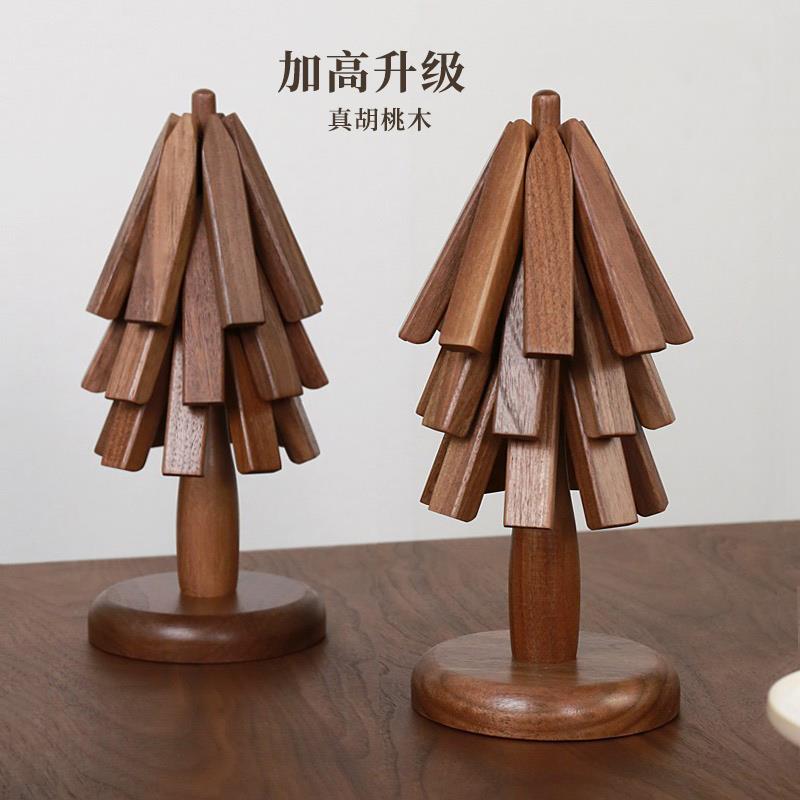 黑胡桃隔热垫实木质餐桌垫防烫垫盘垫碗垫家用锅垫创意现代摆件
