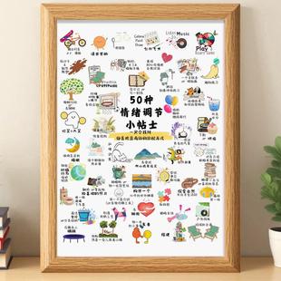 50种情绪调节小贴士相框摆台接纳自己所有情绪房间正念高颜值摆件