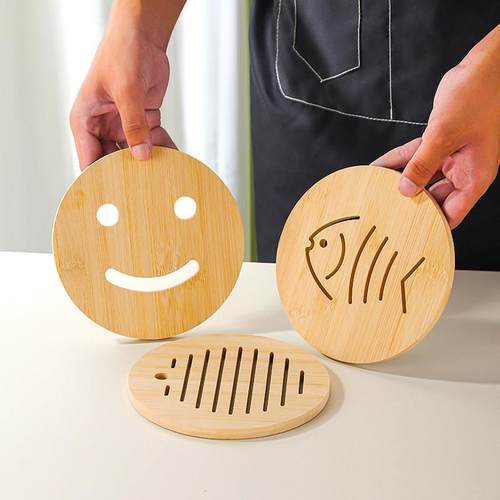 创意隔热垫餐桌垫防烫桌垫砂锅垫专用耐高温碗垫餐盘垫实木质竹垫