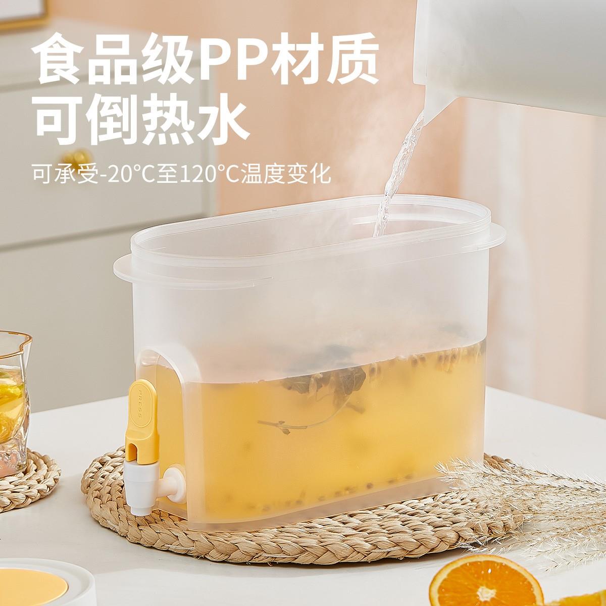 冷水壶家用冰箱凉水壶带龙头饮料桶耐高温防摔冷泡壶大容量果汁壶