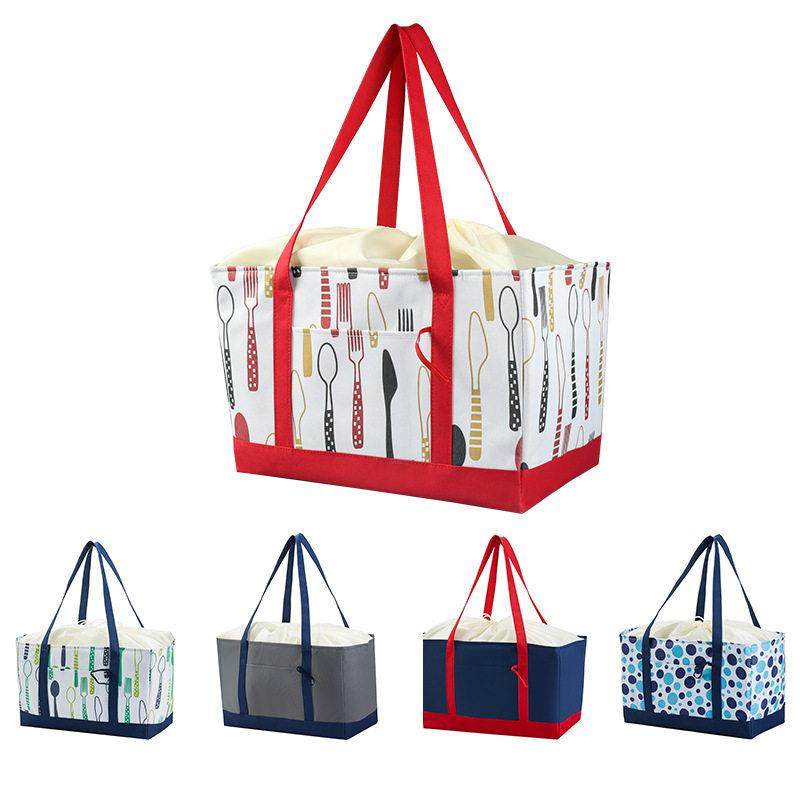 新款折叠超市购物保温袋大容量铝膜保温保冷袋烧烤便携手提野餐包,收纳整理,保温包,淘宝优惠券,粉丝福利购,淘宝优惠卷