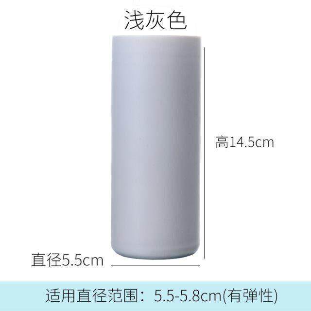 新款直筒加厚半身套玻璃水杯防滑套防烫隔热硅胶杯套保温杯套透明